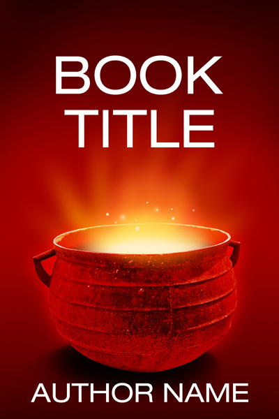 book cover design, simple, fantasy, magic, wizard, sorcerer, red